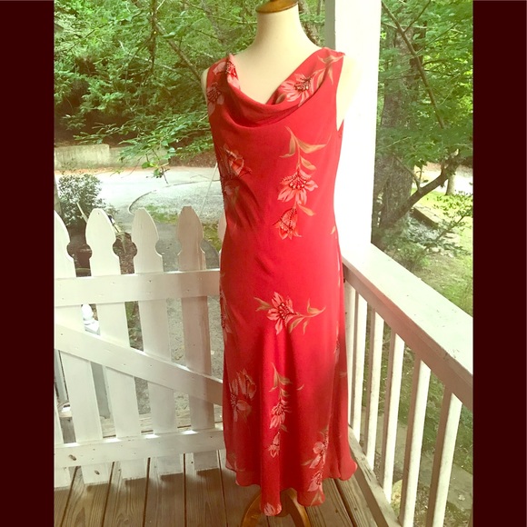 Dresses & Skirts - Studio I Tangerine Floral Dress with Sequins 10